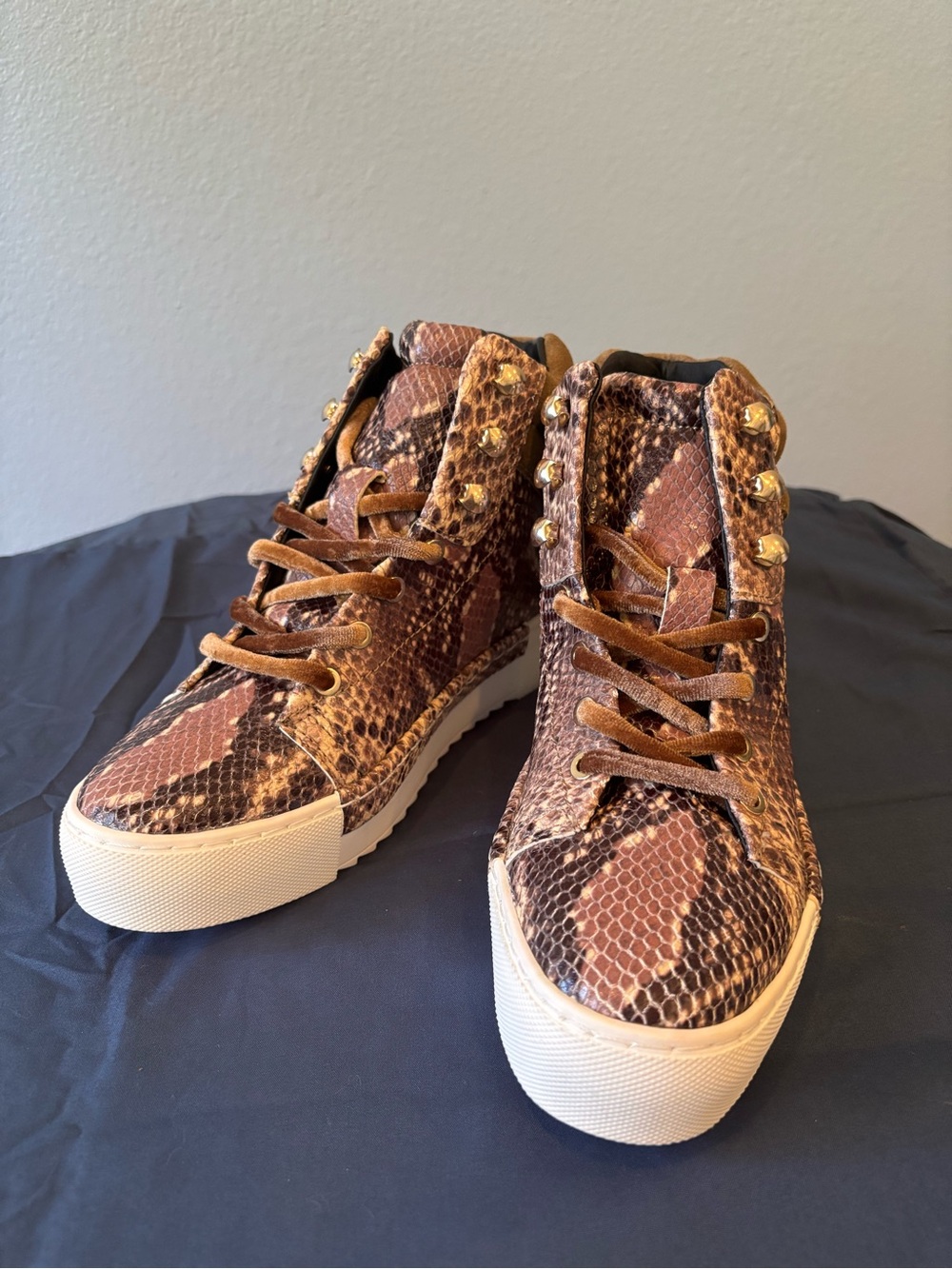 Cecelia New York "Silow" Leather Platform High-Top Sneakers. NEW WITH BOX!!